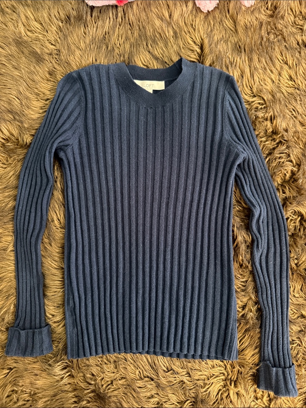 LOFT Navy sweater.